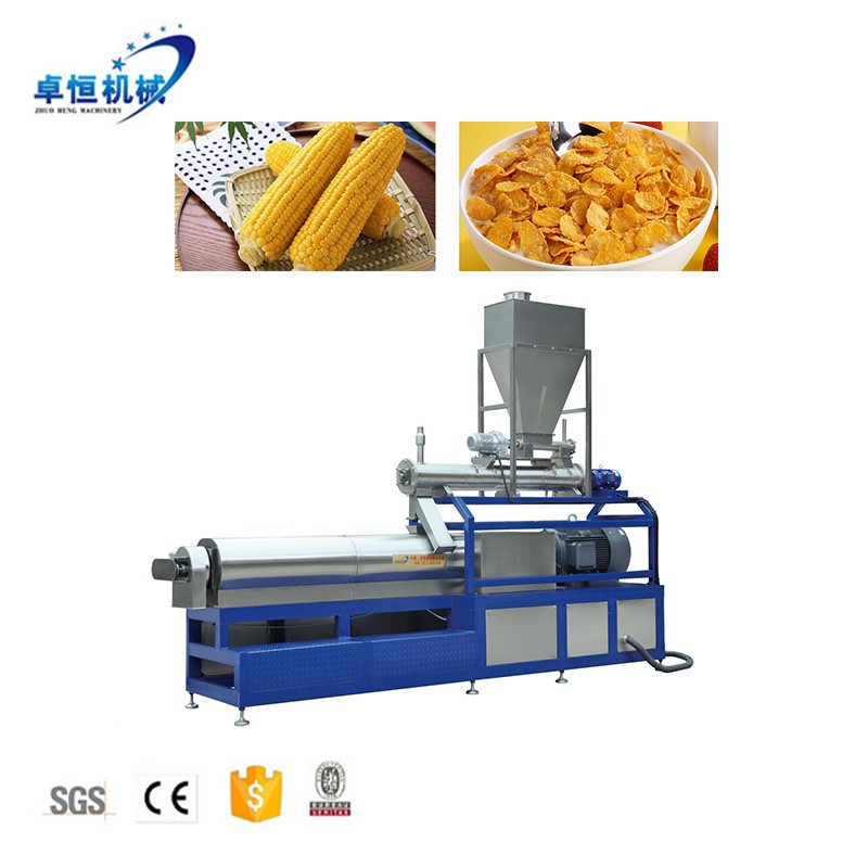 Extrusion Breakfast Cereal Corn Flakes extruder machine line Factory
