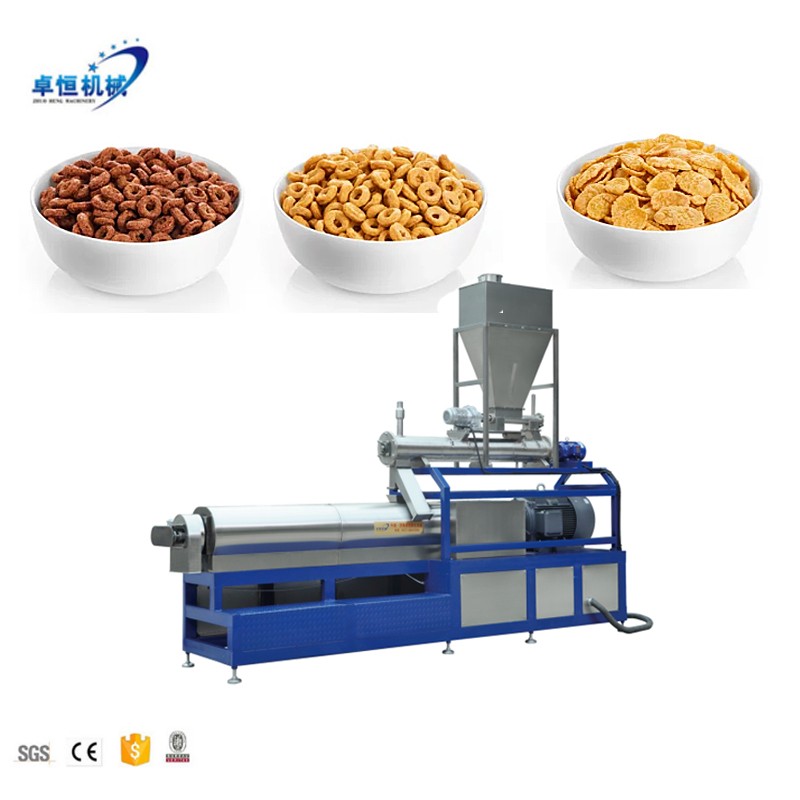 Extrusion Breakfast Cereal Corn Flakes extruder machine line