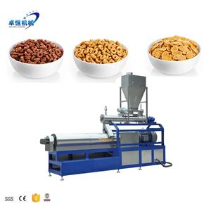 Extrusion Breakfast Cereal Corn Flakes extruder machine line