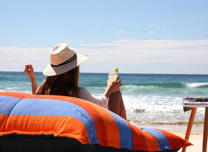 sandusa beach towel bean bag