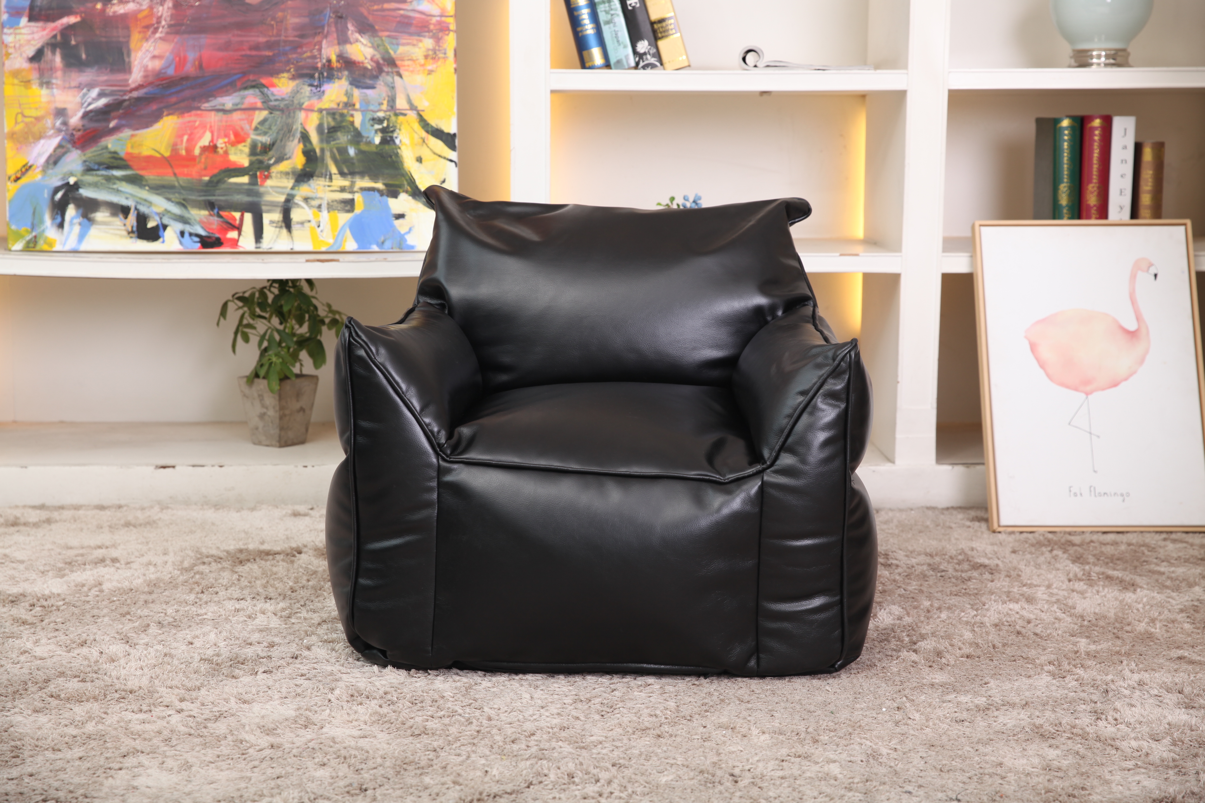 PU Leather Bean Bag Chair