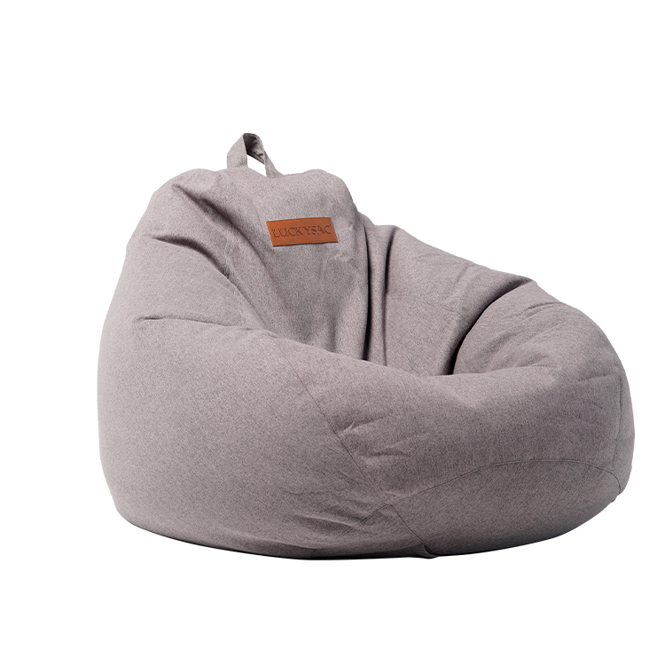 Indoor Faux Linen Tear Drop Bean Bag