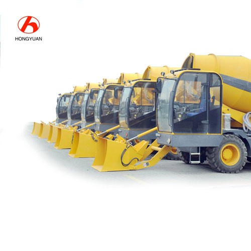 Self Propelled Towable Concrete Mixer With 4m3 Mixing Capacity