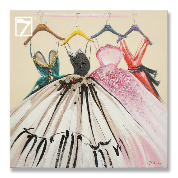 Acrylbild für Verkauf Fashion Sketch Dress