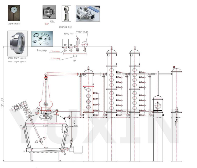 copper distillery equipment