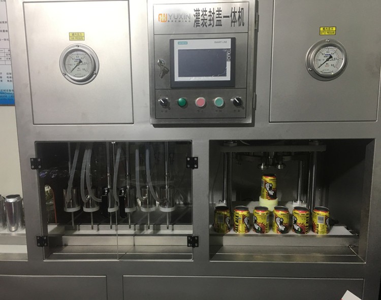 6 Heads Beer Canning and Capping Machine