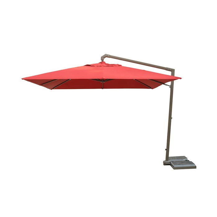 Ombrellone Da Giardino Deluxe 9' – Manovella, Inclinabile, 8 Costole Acciaio, Per Terrazza E Piscina