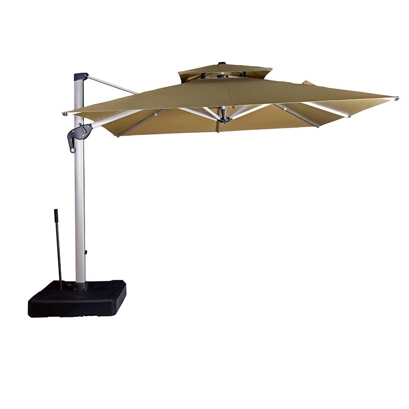 3.5*3.5M Luxury Square shape big roma umbrella rotatable outdoor garden patio cantilever parasol umbrella