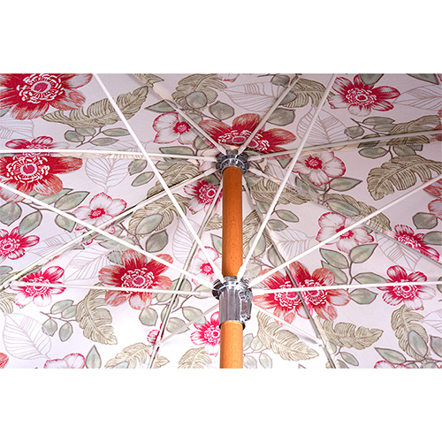 wood pole patio umbrella