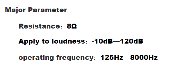 Audiometer speaker