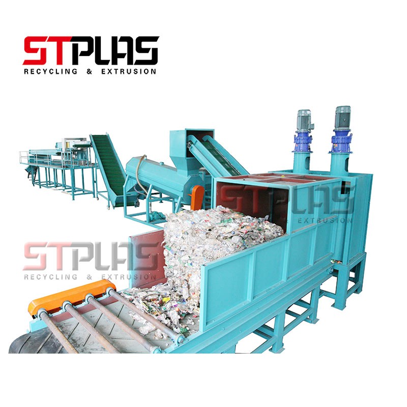 Hot washer machine pet bottle recycling plant