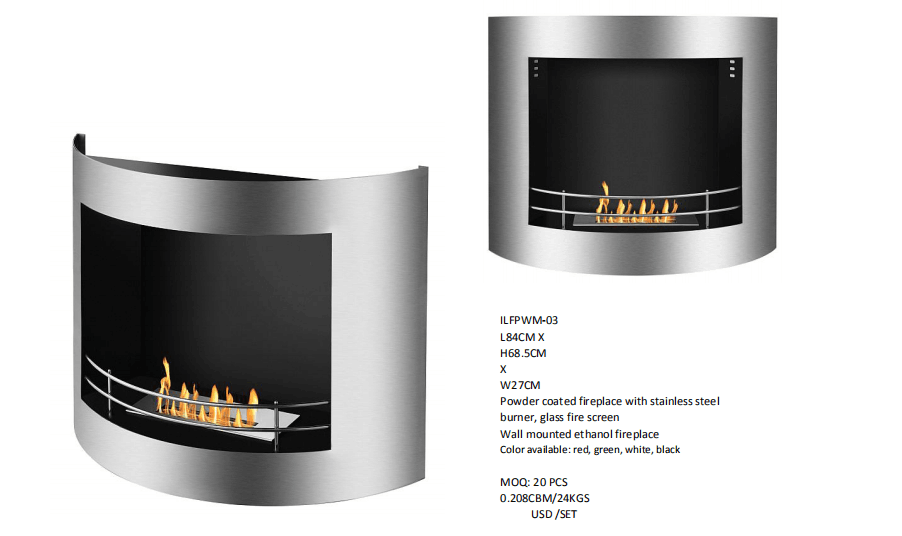 Sales Small Round Modern Wall Mounted Fireplace Producers Price