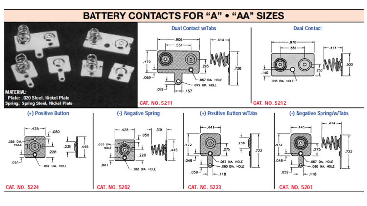 AA / AAA Battery Contact Spring