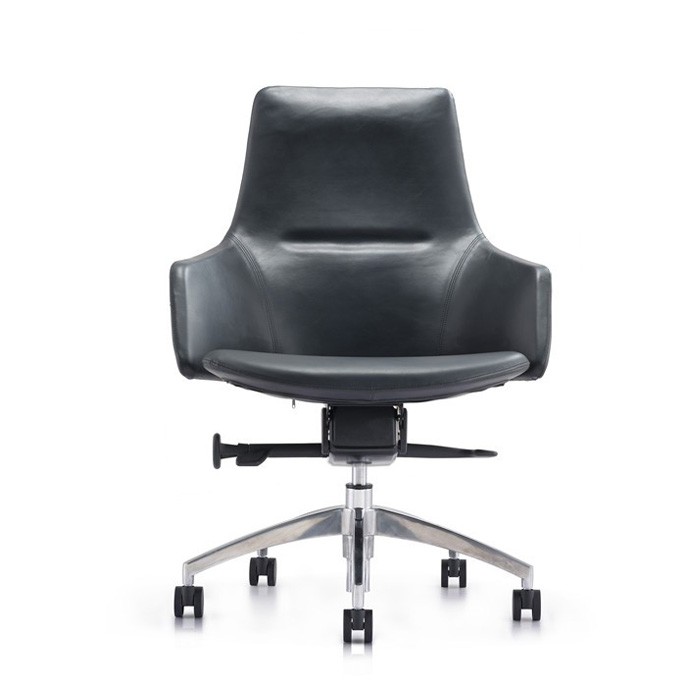 China Brands Small Black Pu Leather Office Desk Chair Manufacturers