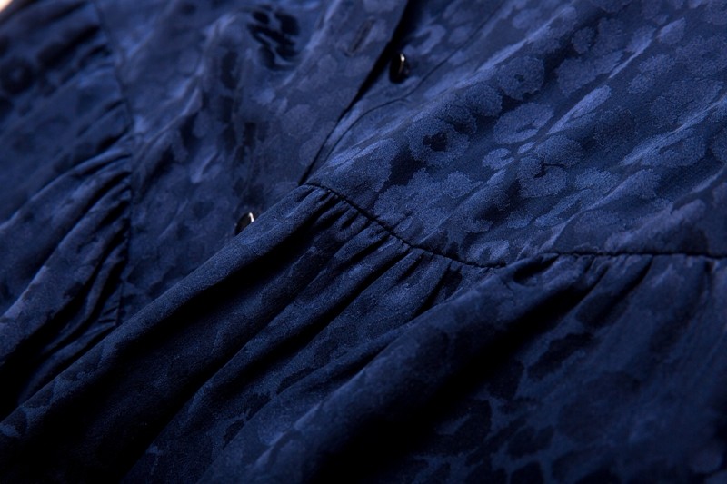 Blue Jacquard Sleeveless Silk Dress Manufacturers, Blue Jacquard Sleeveless Silk Dress Factory, Supply Blue Jacquard Sleeveless Silk Dress