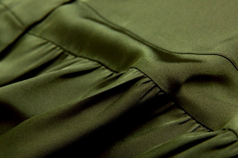 Olive Long Sleeve Silk Shirt Manufacturers, Olive Long Sleeve Silk Shirt Factory, Supply Olive Long Sleeve Silk Shirt
