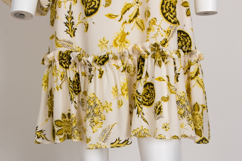 Yellow Printing Silk Dress Manufacturers, Yellow Printing Silk Dress Factory, Supply Yellow Printing Silk Dress