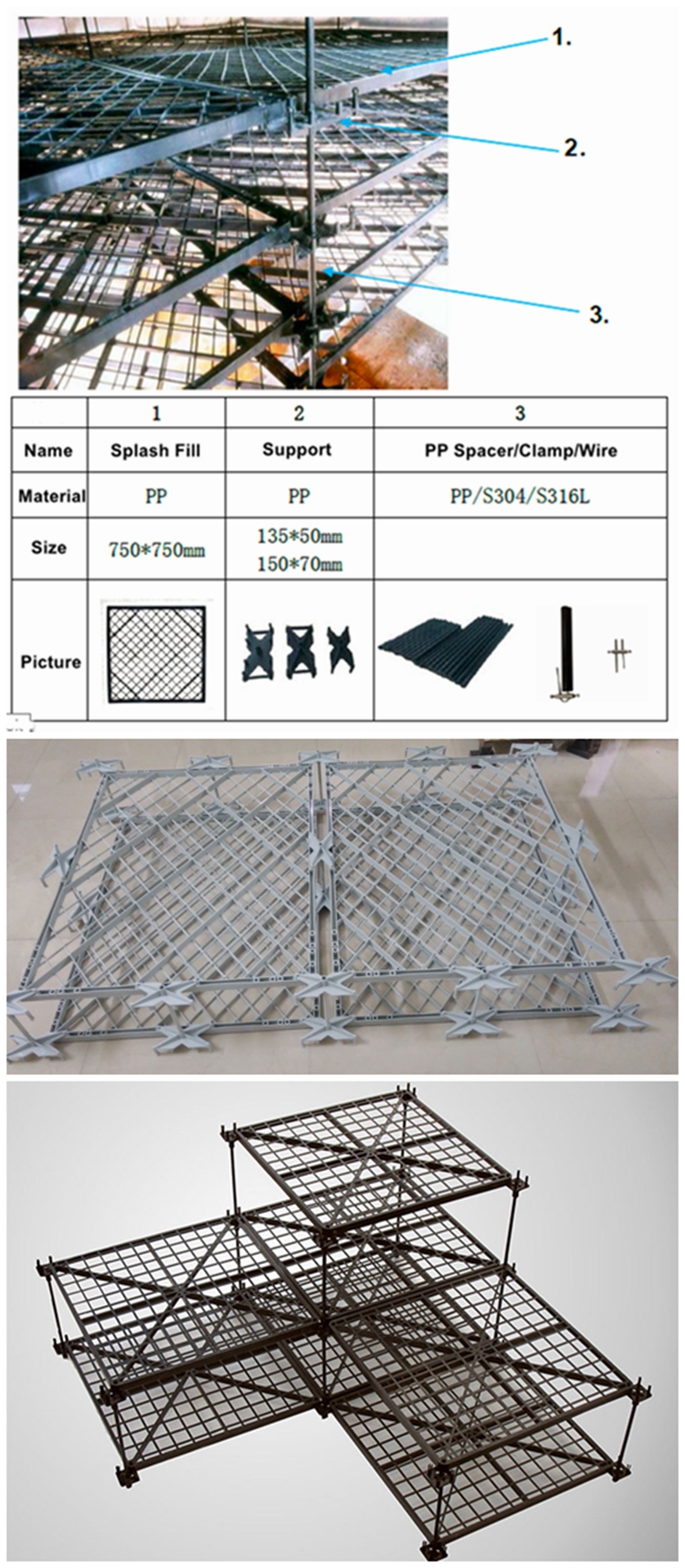 Cooling tower PP Fill