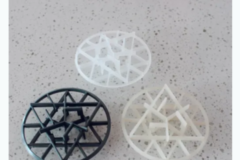 Anneau de flocon de neige en plastique