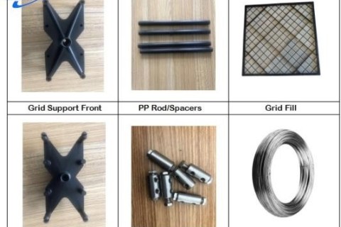 Remplissage de grille de projection pour tour de refroidissement