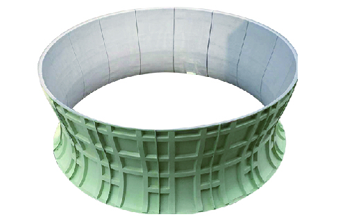 Pile de ventilateur de tour de refroidissement FRP avec taille personnalisée