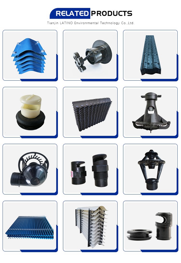 Cooling tower water distribution nozzles