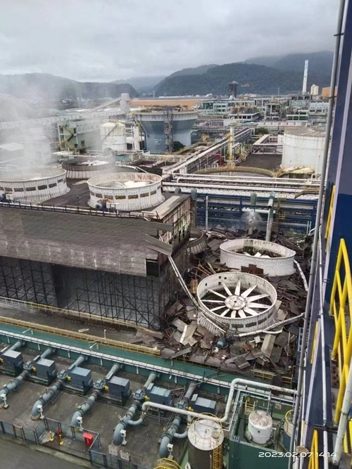 木製冷却塔をFRP構造に変更