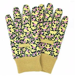 Floral Pattern D Garden Gloves