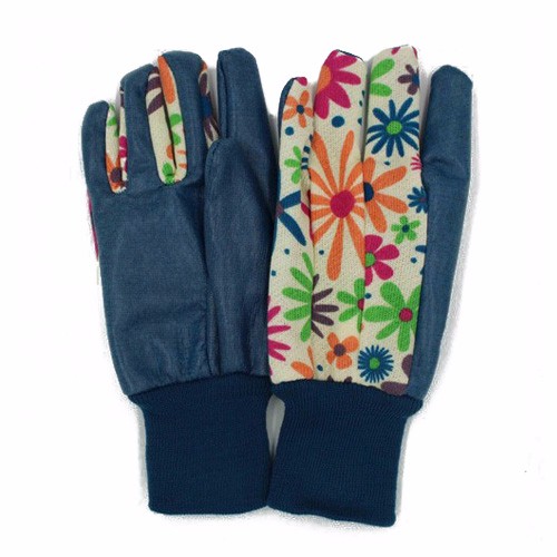 Gebloemde blauwe manchet