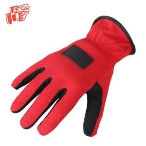 Rode en zwarte mechanische handschoenen
